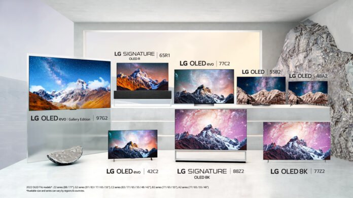 LG TV new OLED, mini LED, and QNED TVs in 2022